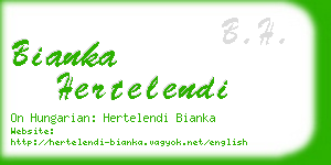 bianka hertelendi business card